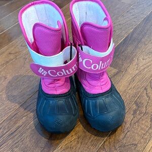 Columbia Kids' Pink and Black Snow Boots